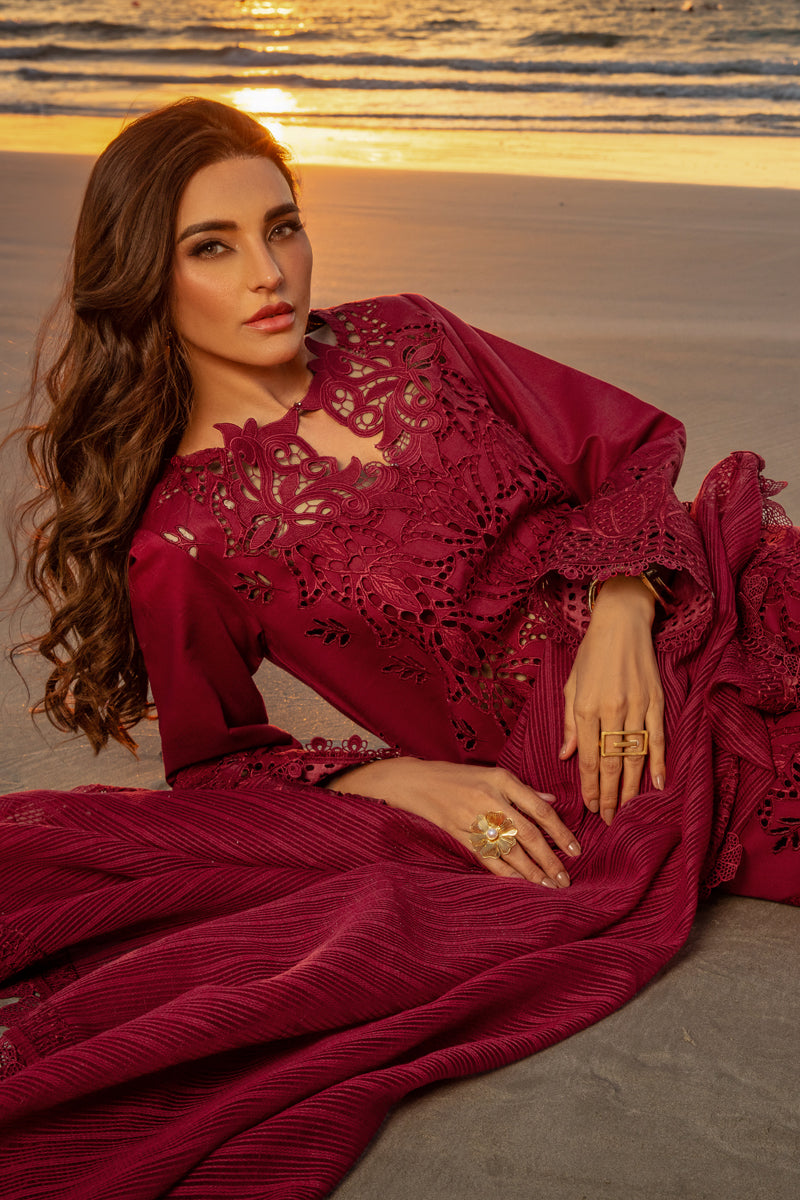 3-Piece Lawn Fully Embroidered Dress Ready To Wear