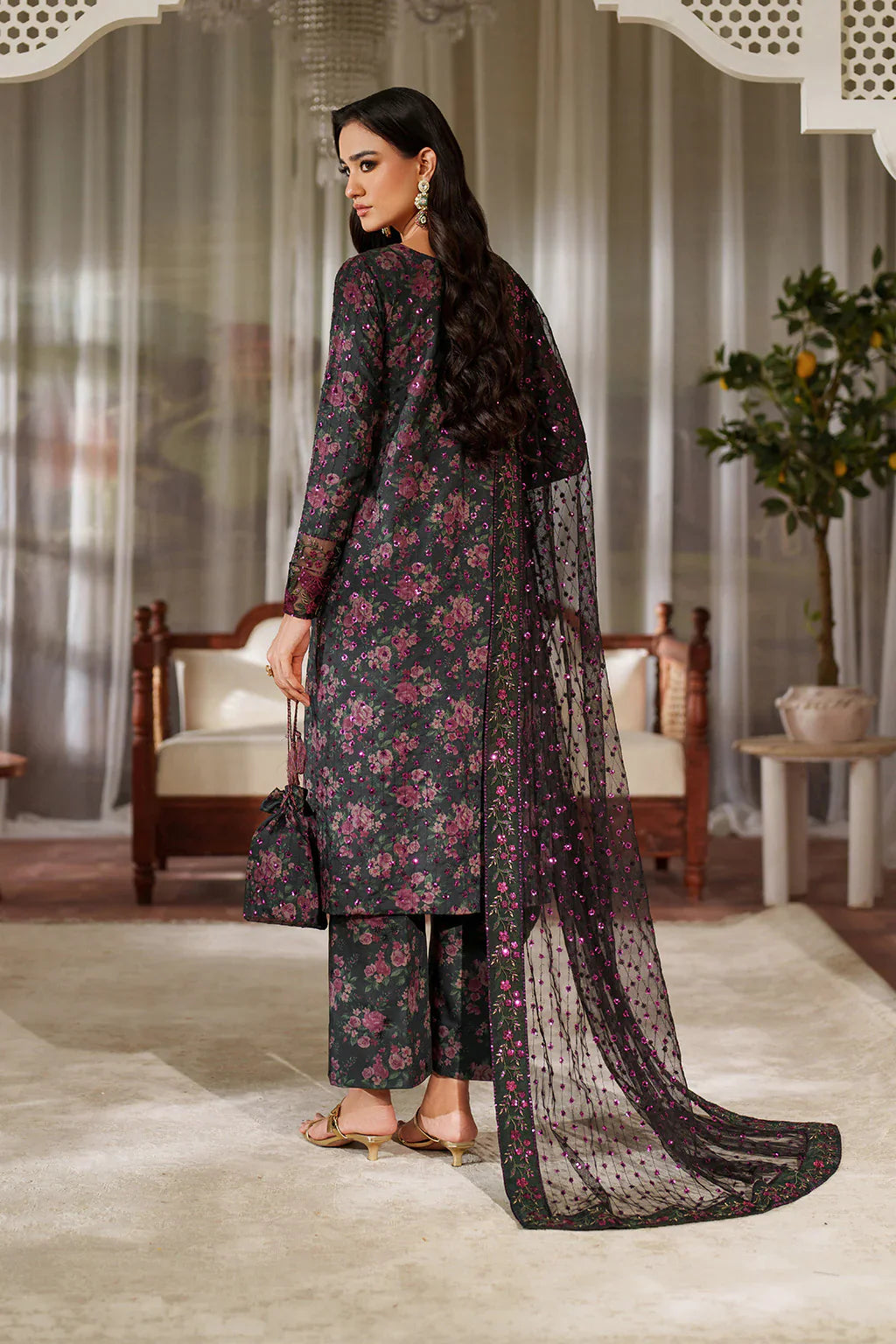 03-Piece Printed Lawn suit - Ready To Wear