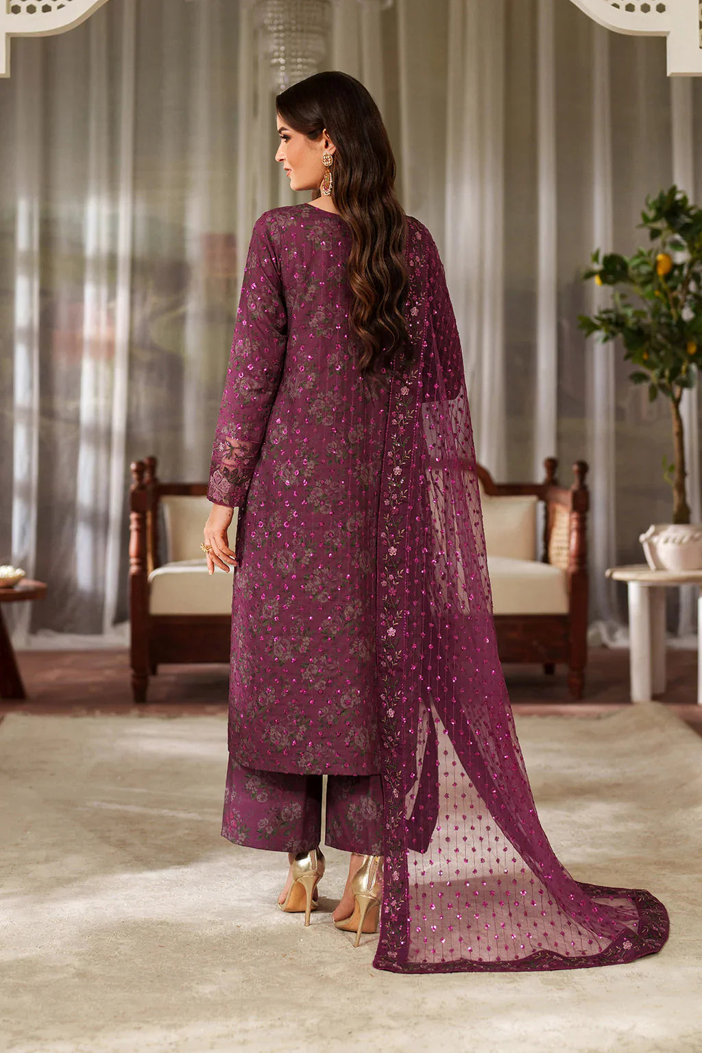 03-Piece Printed Lawn suit - Ready To Wear