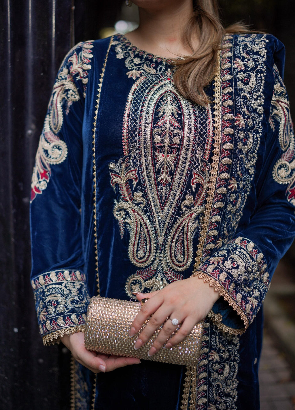 3 Piece Stitched Velvet  suit - Ready to Wear