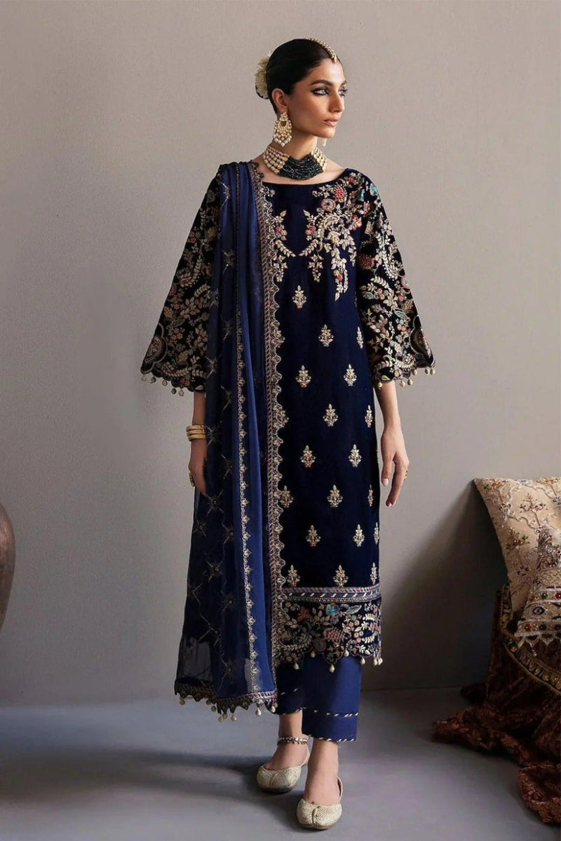 3 Piece Stitched Valvet Suit - Ready  To Wear