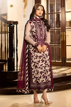 03-Piece Chiffon Embroidered Suit